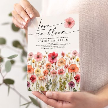 love in bloom bridal shower invitation invitations