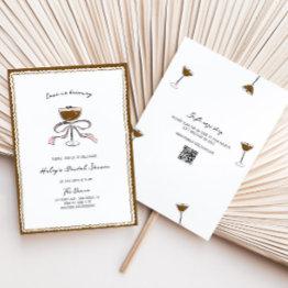 Small Love Is Brewing Espresso Martini Bridal Shower Invitation Front View