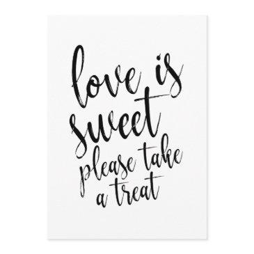 love is sweet affordable wedding favors sign invitation