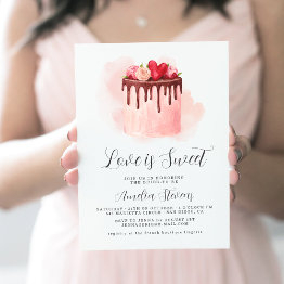 Small Love Is Sweet Bridal Shower Invitation Front View