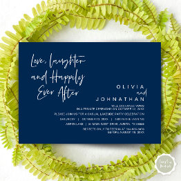 Small Love, Laughter And Happily Ever After, Elopement I Invitation Front View