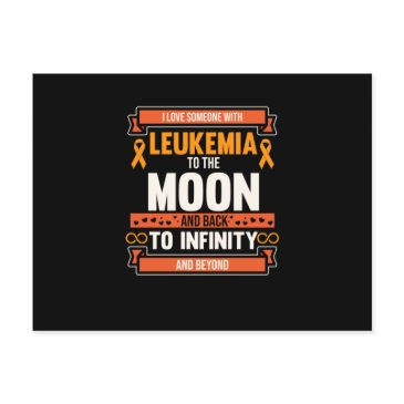 love someone with leukemia orange ribbon awareness invitation postinvitations