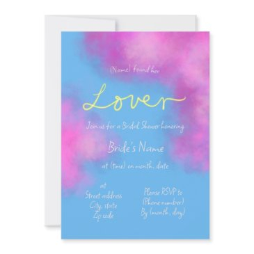 lover pastel cloudy bridal shower invitation