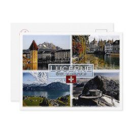 Small Lucerne - Switzerland - Mosaic - Postinvitations Front View