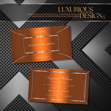 luminous orange with silver decor professional business invitations