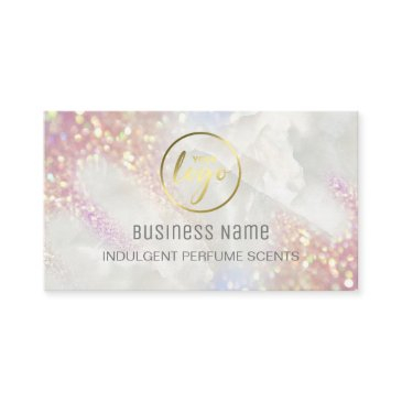 lush holographic glitter pastel perfume sample business invitations