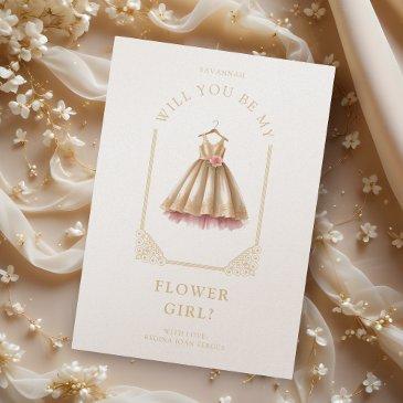 luxurious flower girl pink dress ornamental dome