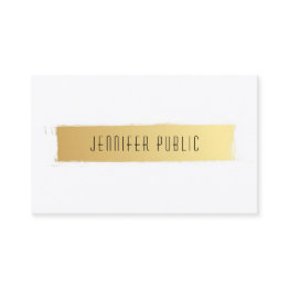 Small Luxurious Gold White Modern Professional Template Business Invitations Front View