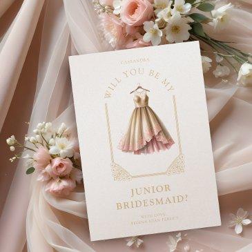 luxurious jr bridesmaid pink dress ornamental dome