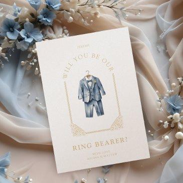 luxurious ring bearer blue dress ornamental dome