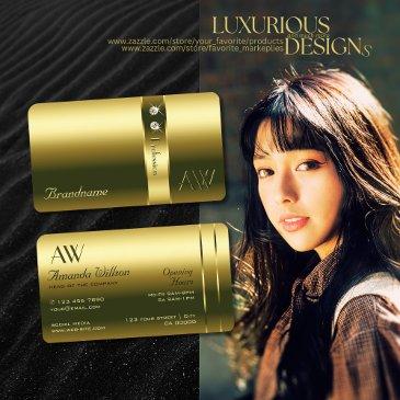 luxury gold bright shimmering jewels and monogram business invitations