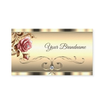 luxury gold ombre color gradient pink vintage rose business invitations
