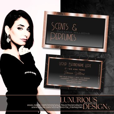luxury rose gold chic black gradient glamorous business invitations