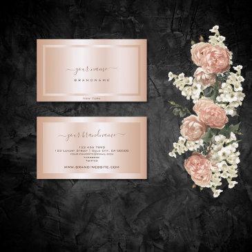 luxury rose gold effect with frame professional business invitations