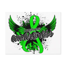 Small Lymphoma Awareness 16 Postinvitations Front View