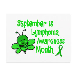Small Lymphoma Awareness Month Bee 1.3 Postinvitations Front View