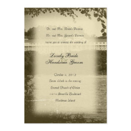 Small Mackinac Island Hotel Wedding Invitation Front View