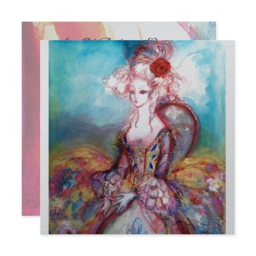 madame pompadour silver metallic invitation