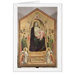 Small Madonna And Child Enthroned, C.1300-03 (pre-restor Front View