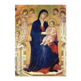 Small Maestà, Detail Of Madonna And Child On Throne Invitation Front View