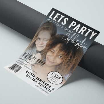 magazine cover | joint birthday party invitation