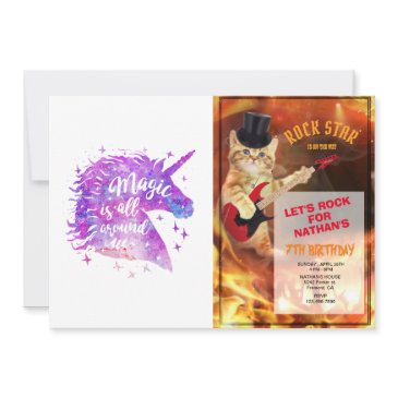 magic is all around us - choose background color invitation