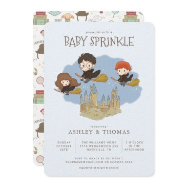 magical harry potter and hogwarts baby sprinkle invitation