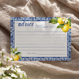 Small Main Squeeze Lemons Advice For The Bride Invitation Front View