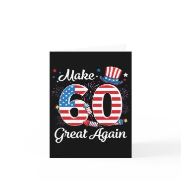 make 60 great again 60th birthday american flag in invitations