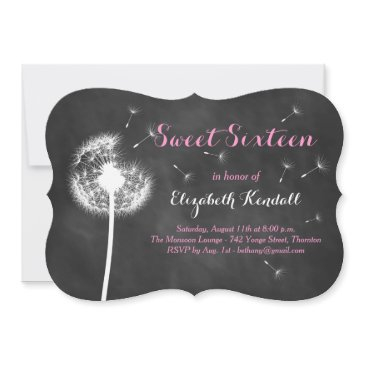 make a wish! sweet sixteen invitation (pink)