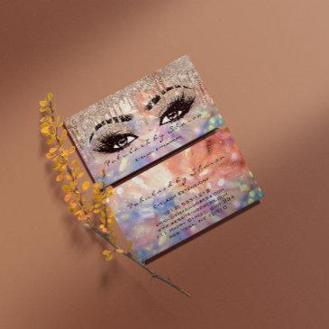 makeup eyebrow lashes wax drip rose holograph business invitations
