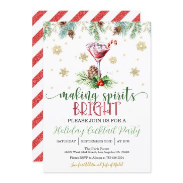 making spirits bright christmas party (border) invitation