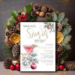 Small Making Spirits Bright New Year's Party Invitation Front View