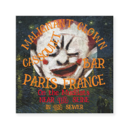 Small Malignant Clown Cassoulet Bar Paris France Enclosure Invitations Front View