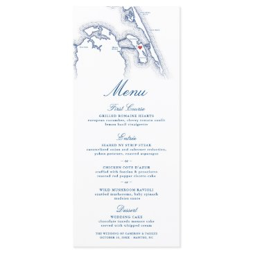 manteo roanoke nc map elegant navy blue wedding menu