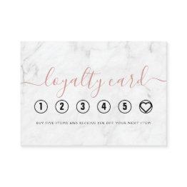 Small Marble Blush Hand Lettering Circles Loyalty Invitations Front View