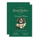 mardi grass masque green sweet 16 invitation