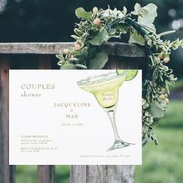 Small Margarita Texas Style Couples Wedding Shower Postinvitations Front View
