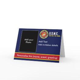 Small Marine Corps Invitation Front View