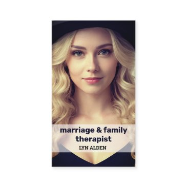 marriage and family therapist qr business invitations