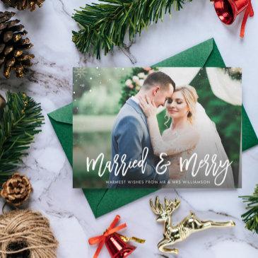 married & merry | rustic wedding announcement postinvitations
