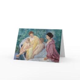 Small Mary Cassatt - Two Mothers And Children In A Boat Invitations Front View
