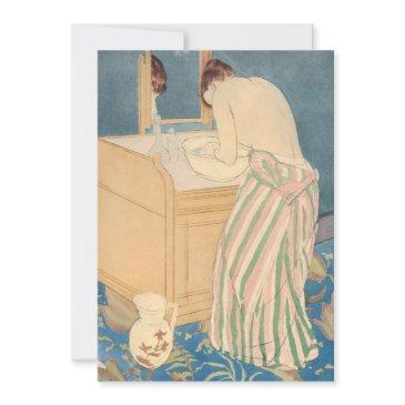 mary cassatt - woman bathing invitation