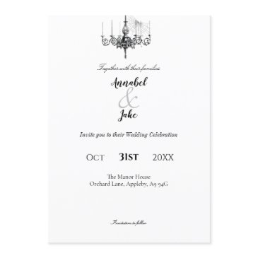 masquerade ball wedding invitation