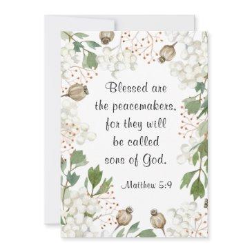 matthew 5 9 blessed are the peacemakers bible flat note invitations