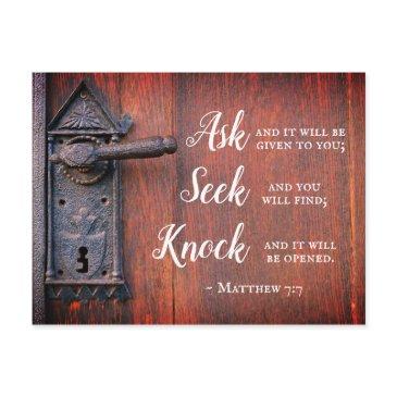 matthew 7:7, ask and it will be given postinvitations