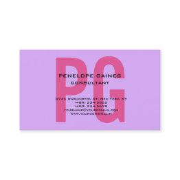 Small Mauve Mallow Pink Original Classical Chic Monogram Business Invitations Front View