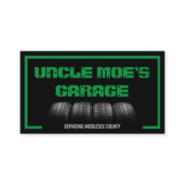 Small Mechanic Motorcycle Business Invitations Front View
