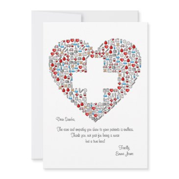 medical heart nurse appreciation invitations