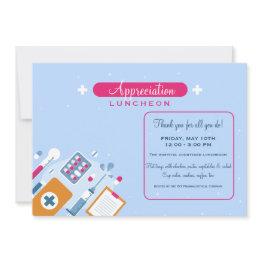 Small Medical Luncheon Invitation Front View